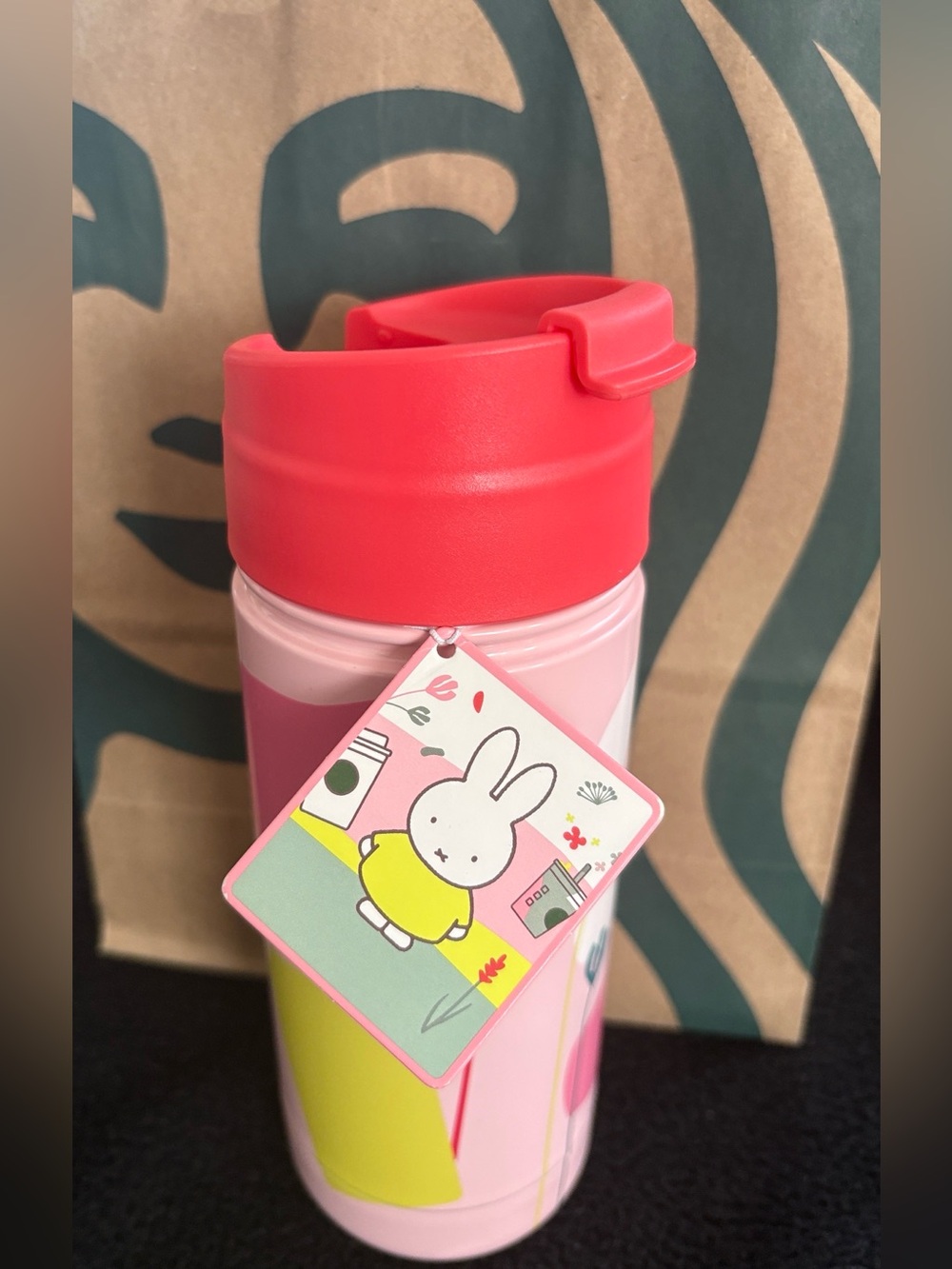 Starbucks Miffy Pink Tumbler Thermos  stainless steel 18 oz NWT